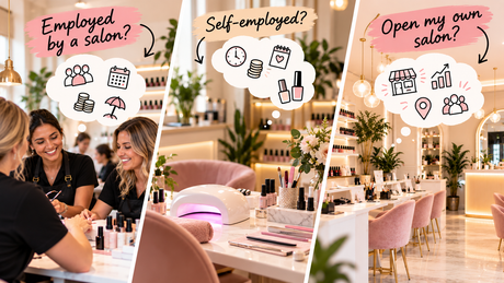 Should I be employed, self-employed or open my own nail salon?